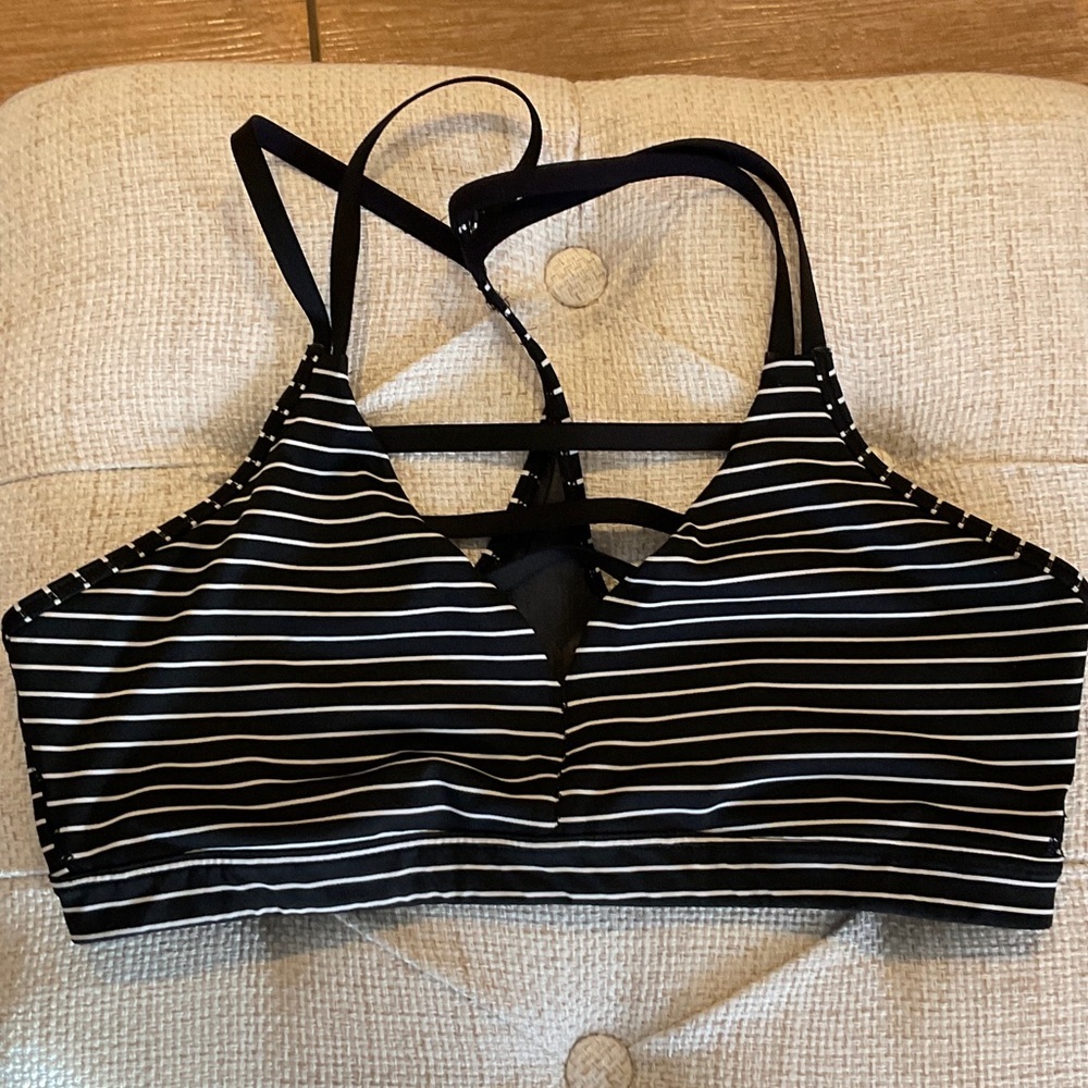 Victoria's Secret Black and White Striped Bra
